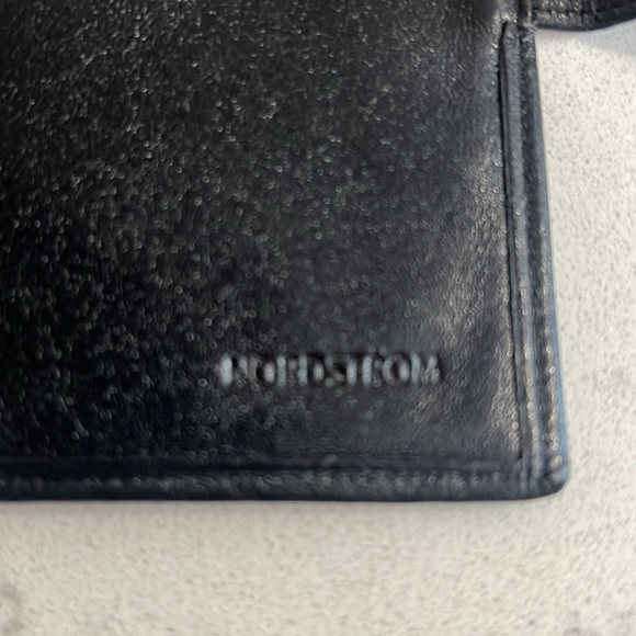 Nordstrom card case Made in Turkey black leather - Picture 3 of 8